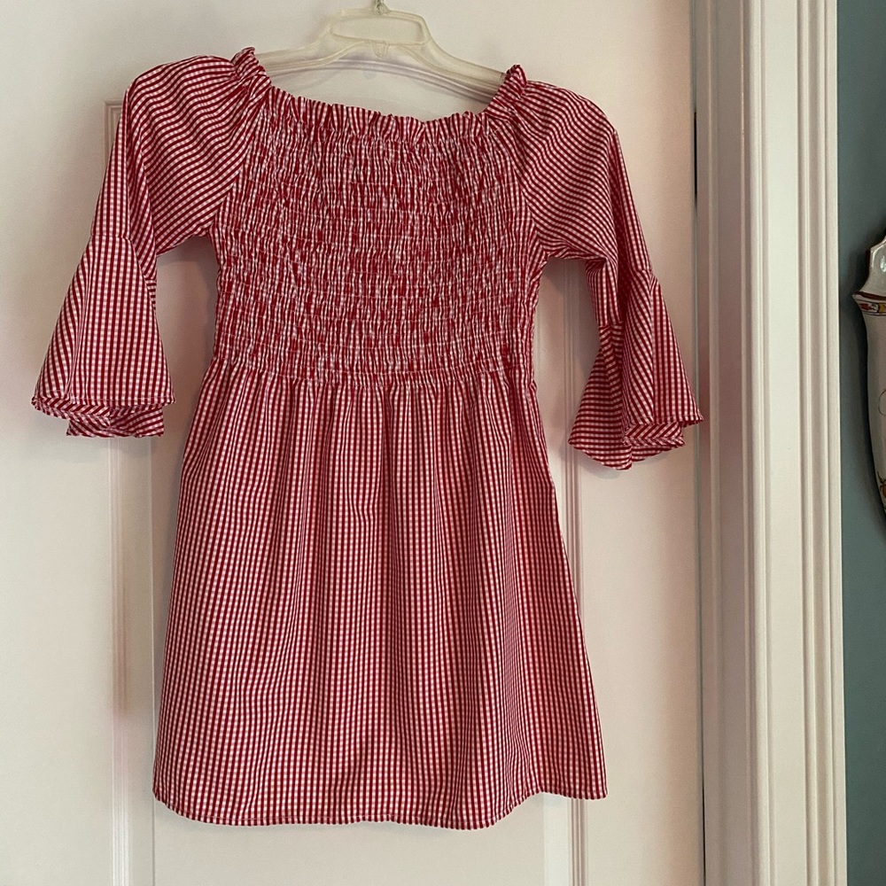 NWT Bought in Capri, Italy. Red Gingham Minidress!